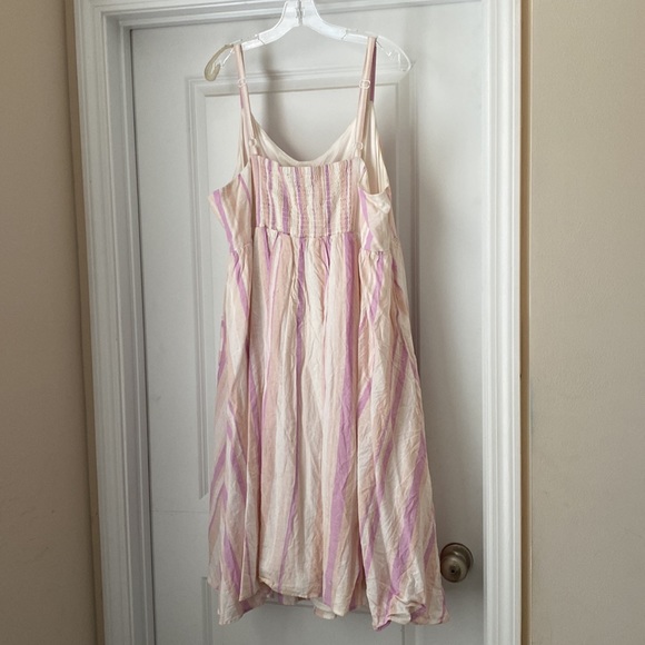 Striped, sundress with straps and pockets - Picture 2 of 8